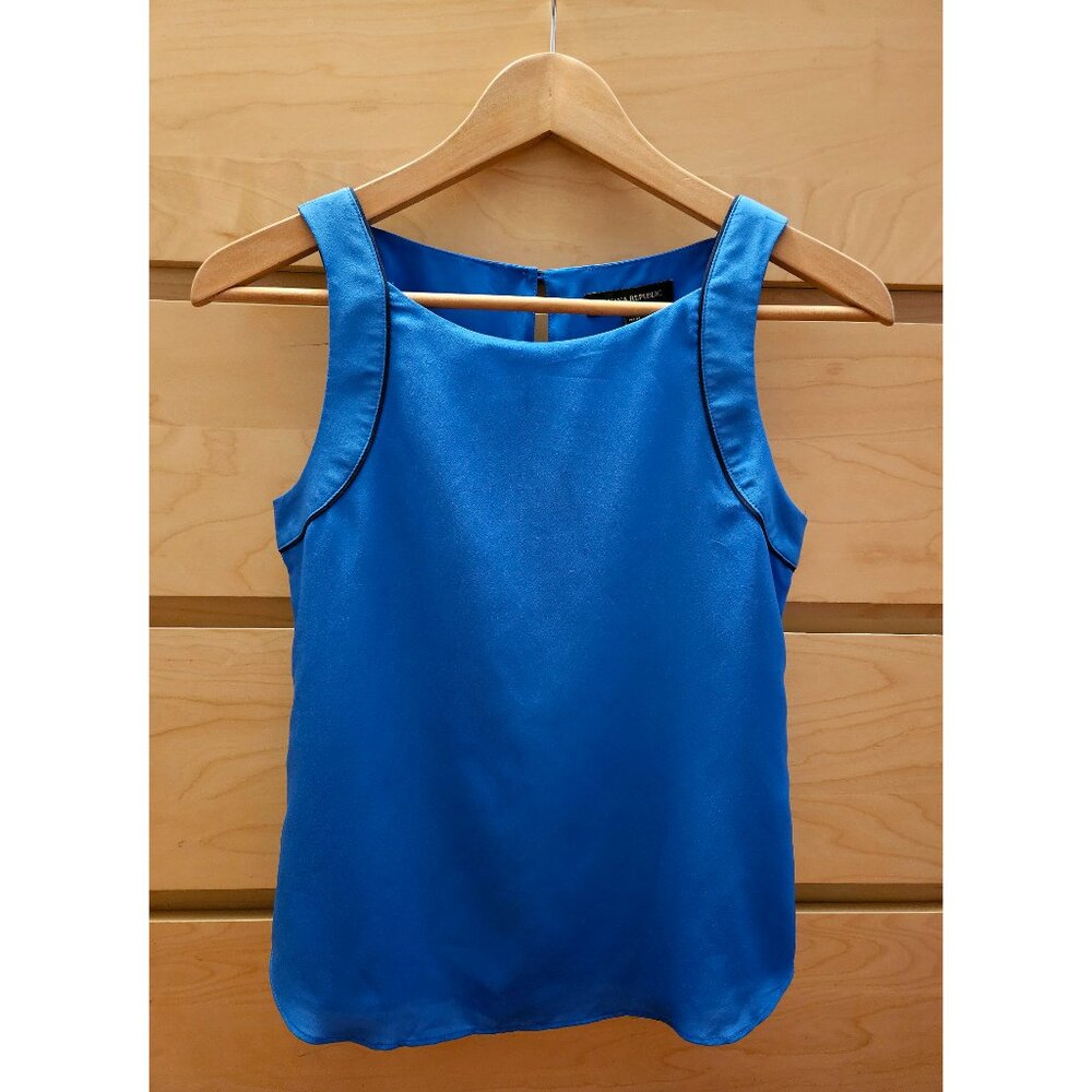 Banana Republic Blue Sleeveless Lined Shell Top XXSP EUC
